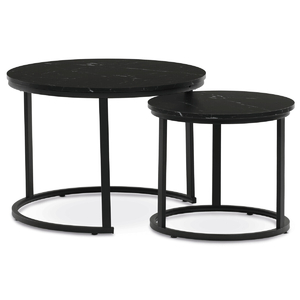 Konferenční stolek 70x70x51cm, mdf, mramor, CT-X7122 BK