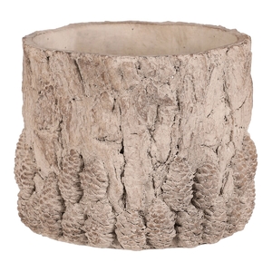Obal betonový - vzor kůry se šiškami, vel. M, světle šedý