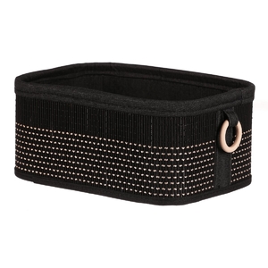 Koš regálový a prádelní - bambus, černý, cena za sadu 6 ks