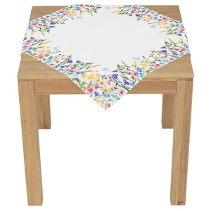 Ubrus - s jarními květinami, 100 % polyester, 80 x 80 cm