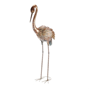 Volavka - kovová zahradní dekorace, měděná
