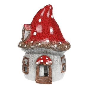 Domeček houbový - keramická muchomůrka, LED osvětl., menší