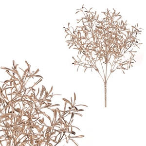 Jmelí s drobnými lístky - umělá větev, barva měděná