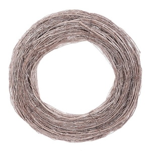 Věnec proutěný - pr. 40 cm, barva šedo-bílá