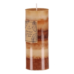Svíčka aromatická - skořice, parafín, hnědé odstíny