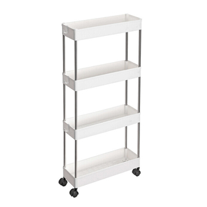 Pojízdný úložný vozík, plast, šedá, APV-E1008 WT