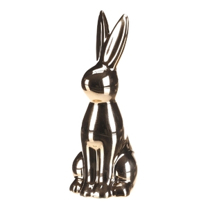 Zajíc - porcelánová figurka, vel. S, vysoký lesk, barva zlatá
