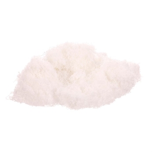 Mech - umělá přízdoba, bílá, cena za balení (cca 100 g)