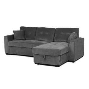 Rohová pohovka, šedá, látka, ASB-C3990 GREY2