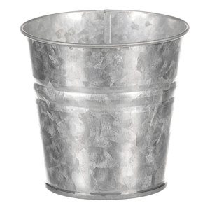 Obal kovový - kulatý, zinkový, barva stříbrná