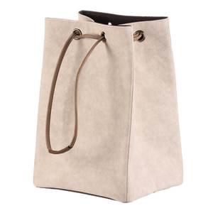 Koš prádelní - látkový, stahovací, krémová barva