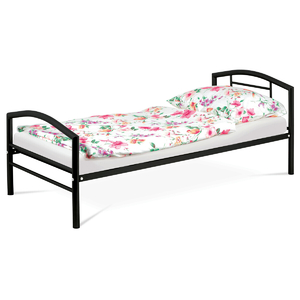 Jednolůžková postel 94x207cm, kov, černá, BED-1900 BK