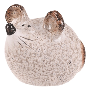 Myš - keramická figurka, vel. S, barva krémová