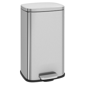 Koš na odpadky, kov, stříbrná, AUK-E1103 CR