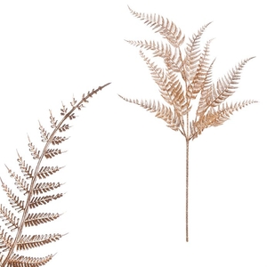 Kapradí - umělá větev, zlatá matná