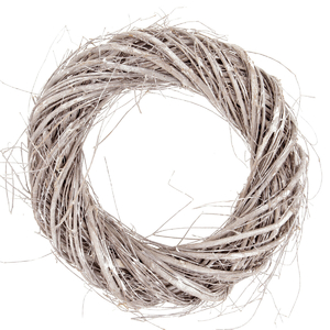 Věnec proutěný - pr.45 cm, šedobílá barva