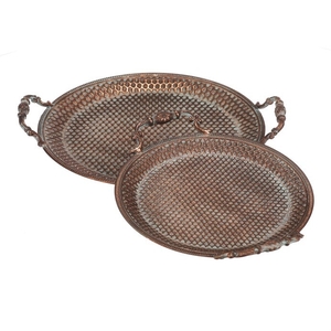 Tác kovový - aranžovací, meděný, cena za sadu 2 ks