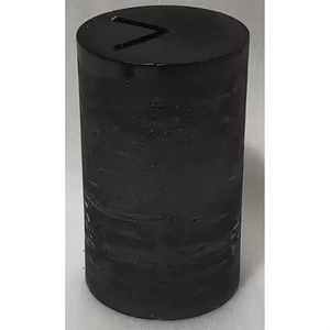 Svíčka válcová - výška 15 cm, parafínový vosk, černá