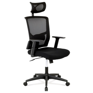 Kancelářská židle, houpací mechanismus, černá síťovina, KA-B1013 BK