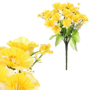 Narcis - umělá kytice, žlutá barva