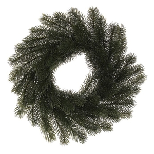 Věnec smrkový - pr. 35 cm, umělý, barva zeleno-šedá