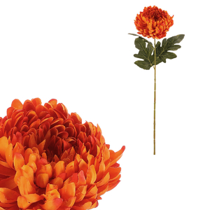Chryzantéma - umělá řezaná květina, oranžová