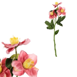 Čemeřice - umělá řezaná květina, růžová