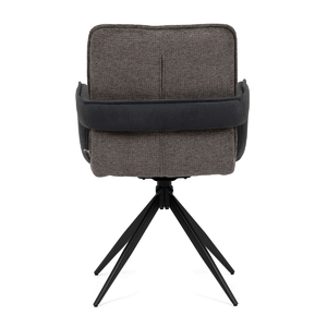 Jídelní židle otočná 180°, šedá, látka, DCH-F1146 GREY2