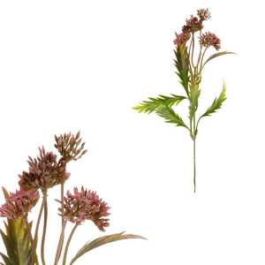 Zeleň - umělý trs, zápich, fialové květy