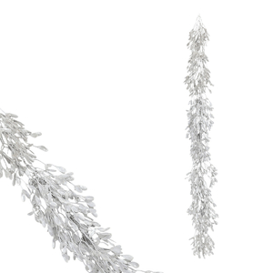 Girlanda - 190 cm, jmelí s bobulemi, barva bílá