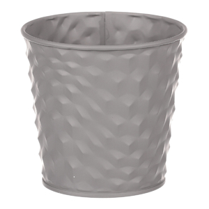 Obal kovový - kulatý, barva šedá