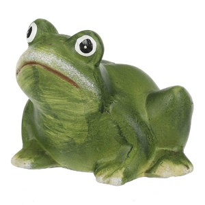 Žába - keramická figurka, vel. S, zelená