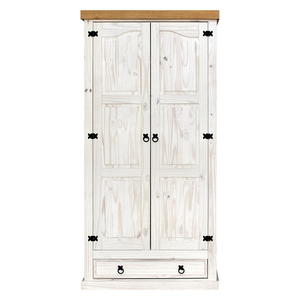 Skříň 2dveřová CORONA bílý vosk