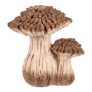 Houba z polyresinu - zahradní dekorace, dvojice, hnědá