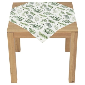 Ubrus - mix zelených listů, 100 % polyester, 80 x 80 cm