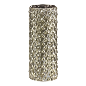 Obal kovový - 39 cm, sloupec, barva zlatá