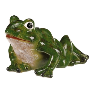 Žába - keramická figurka, vel. L, barva zelená