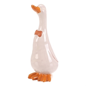 Kachna - keramická figurka, vel. M, barva bílá