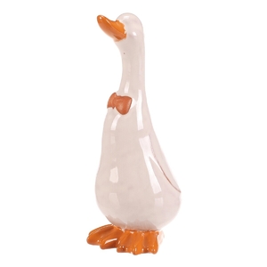 Kachna - keramická figurka, vel. M, barva bílá