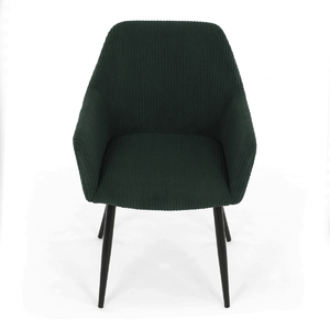 Jídelní židle, zelená, manšestrová látka, DCH-V4009 GRN6