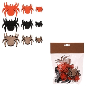 Pavouk - dřevěný, mix 3 barev a 3 vel., cena za balení (18 ks)