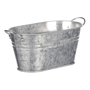 Obal kovový - truhlík, zinkový, barva stříbrná