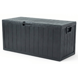 Zahradní úložný box 112x49x54cm, plast, šedá, 280l, AZB-G2075 GREY