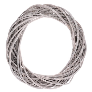 Věnec proutěný - pr. 35 cm, šedá barva