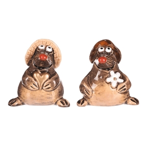 Krtek - keramická figurka, mix 2 druhů, cena za 1 ks