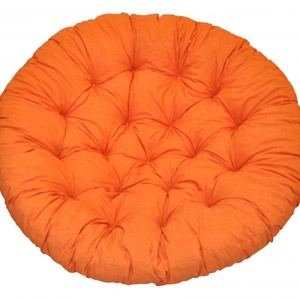 Polstr deluxe na křeslo papasan 110 cm - oranžový melír