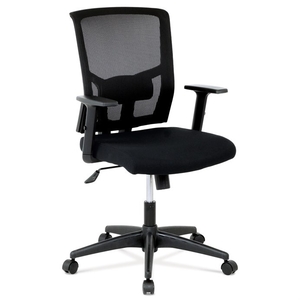 Kancelářská židle, houpací mechanismus, černá síťovina, KA-B1012 BK
