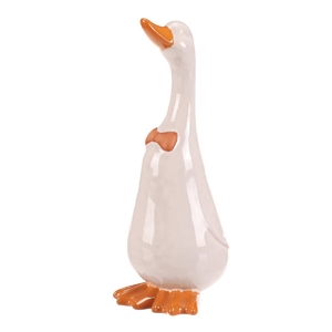 Kachna - keramická figurka, vel. L, barva bílá
