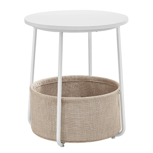 Odkládací stolek 45x45x50cm, mdf, bílá, AKF-E1023 WT