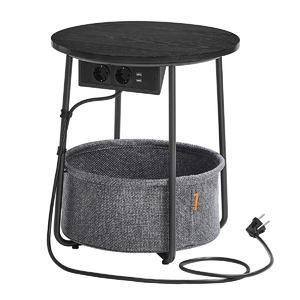 Odkládací stolek 45x45x50cm, mdf, černá, AKF-E1028 BK